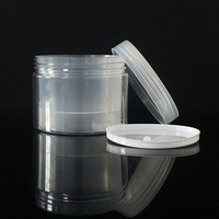 Pot vide en plastique PET transparent pour soins de la peau à double paroi de 80ml 100ml 150ml 200ml pour crème pour le visage avec bouchon à vis
