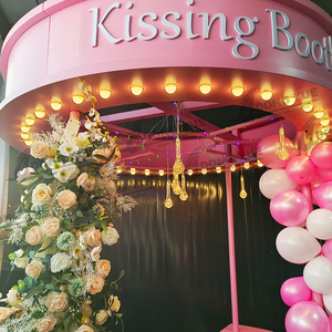 Usine Pice personnalisé extérieur détachable Photo <span class=keywords><strong>Booth</strong></span> décor mariage baiser cabine pour la décoration - Product Image 4