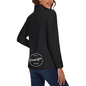 Vente en gros OEM de haute qualité polaire sweat-shirt nouveauté couleur unie col montant décontracté automne femmes quart zip sweat - Product Image 6