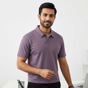 T-shirt d'été en coton compact des années 50, coupe ample, épaules tombantes, polo - Product Image 1