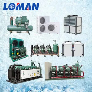 Loman bit-zer 10hp 9hp 8hp 7hp 6hp 5hp 4hp 3hp bitzer compressor de refrigeração semi hermético unidades de condensamento para sala fria