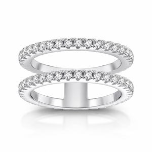 Anello a doppio strato da donna, anello da dito minimalista alla moda - Product Image 1