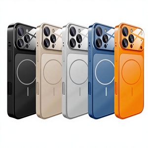 Funda Magnética con Carga Inalámbrica, Acabado <span class=keywords><strong>Mate</strong></span> de Vidrio AG para iPhone 13 14 15 16 17 Air 17 Pro Max - Product Image 1