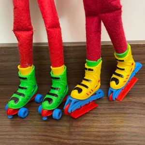 Poupée elfe miniature en plastique <span class=keywords><strong>avec</strong></span> patins à roulettes <span class=keywords><strong>Mini</strong></span> jouet patins à glace <span class=keywords><strong>pour</strong></span> poupées et jeux d'enfants - Product Image 2