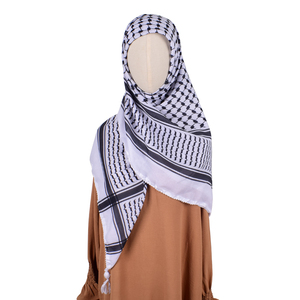 Vente en gros Offre Spéciale unisexe palestinien Kufiya drapeau écharpes 53 pouces carré Arafat Hatta 100% coton Shemagh Keffiyeh arabe écharpe - Product Image 6