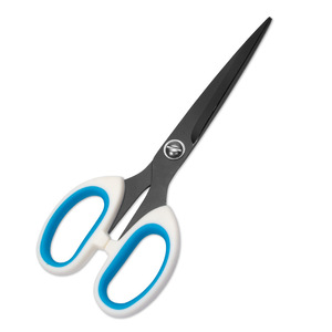 Office Scissors Stainless Steel Blue And White Handles Straight Head For Paper Cutting Home Use Bulk Specification - Product Image 3