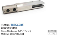 Fournisseur chinois Aleader : Spigots de fixation pour balustrades en verre de 12 mm, pour terrasses en béton et clôtures de piscine en verre sans cadre