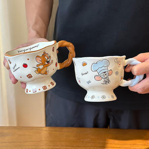 Taza de cerámica con asa de Tom y Jerry, diseño de dibujos animados, para niños y parejas, regalo de cumpleaños - Product Image 5