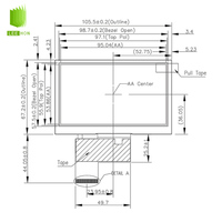 Innolux "" 480x27 2 ، AT043TN25 V.2 شاشة تحكم طرفية بوصة