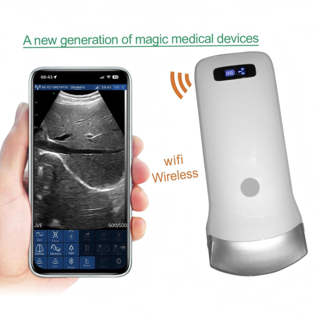 Highest Cost-effective Probeswireless Convex Probe Ultrasound Scanner for Hospital and Clinic With Good Quality