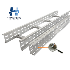 Suministro directo de fábrica de sistema de bandejas portacables de acero perforado personalizadas para construcción industrial. - Product Image 1