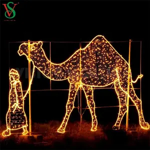 National Day Ramadan Kareem Street Decorations LED Camel Motif Lights