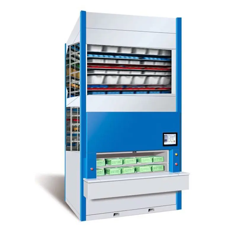 Sistem penyimpanan vertikal otomatis kapasitas besar efisiensi peningkatan kualitas tinggi untuk gudang
