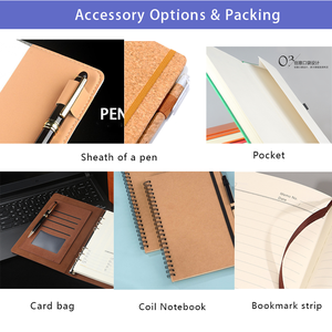 Carnet personnalisé A5 en cuir pour bureau, reliure souple, possibilité d'imprimer un logo, bloc-notes personnalisé pour cadeau - Product Image 5