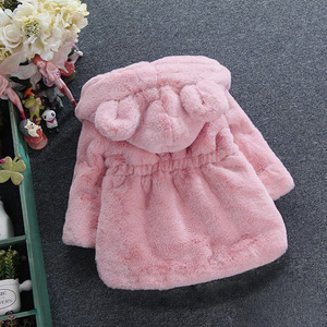 Nuovo inverno neonate <span class=keywords><strong>vestiti</strong></span> cappotto in pile di pelliccia sintetica Pageant giacca calda tuta da neve 1-8Y giacca con cappuccio per bambini capispalla - Product Image 5