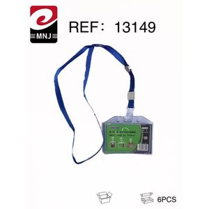 MNJ Transparent <b>ID</b> Card <b>Holder</b> With Blue Lanyard 6Pcs For Work Badge Display - Product Image 2