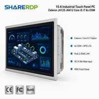 PC industriel tout-en-un Sharerdp Factory Bulk 15,6 pouces Intel Celeron J6412 IP65 COM RS232 2.5GbE FHD avec écran tactile