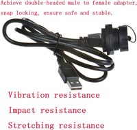 Conector recto Tornillo Aviación IP67 Impermeable Tipo-B Conector eléctrico circular Cable de carcasa de nailon