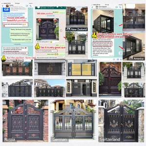 Produits les plus vendus à prix réduit, conception de portail de villa, modèles de portails avec tôle galvanisée - Product Image 6