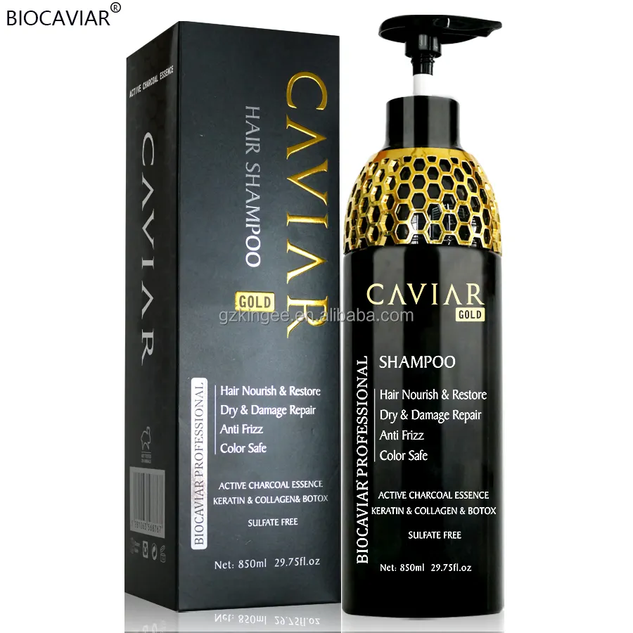 Active Charcoal Essece Bio Caviar Hair Shampoo and Condition Set Anti Oil forfora Hair Scalp Balance senza solfati