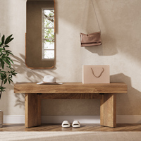 Banc d'entrée portable en MDF Tribesigns 47 pouces, banc de fin de lit de style fermier, bancs longs pour chambre à coucher, couloir, hall d'entrée