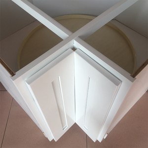 90 תואר פתוח דלת פינת מטבח ארון עם פטיפון מגש סובב אחסון תוצרת סין מוצק עץ בסיס ארונות 1 סט מודרני - Product Image 2