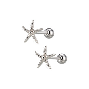 ต่างหูสตั๊ด Dinle Star เงินแท้ 999 เหมาะสำหรับผู้หญิงใส่นอนได้ - Product Image 3