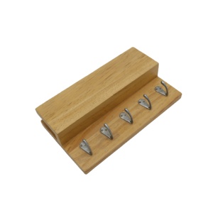 المنزل ديكور الحائط البريد مغلف المنظم حامل خشبي السنانير رف شنقا سلسلة حامل - Product Image 1