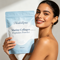 Poudre de collagène marin multi-peptides en gros OEM/ODM, complément cutané à spectre complet avec vitamine C et acide hyaluronique, personnalisable