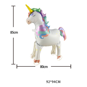 Ballons en aluminium 3D animaux marcheurs grand format avec roues, pour décoration de fête d'anniversaire, jouet d'extérieur - Product Image 2
