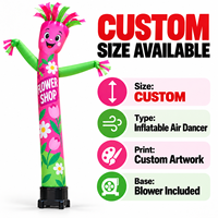 Mascotte florale gonflable pour fleuriste, promotion saisonnière en magasin, affichage publicitaire extérieur, couleurs personnalisées, vente en gros
