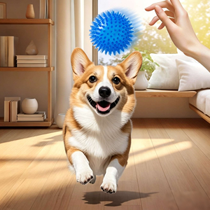 Balle de jeu pour chien, balle élastique qui fait du bruit, anti-morsure, couine, balle hérisson, pour le nettoyage des dents, soulage l'ennui, pour animaux de compagnie. Bonjour - Product Image 3