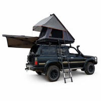Tente de toit rigide en aluminium, toile imperméable Ripstop, fenêtres en maille anti-moustiques, échelle télescopique pour le camping
