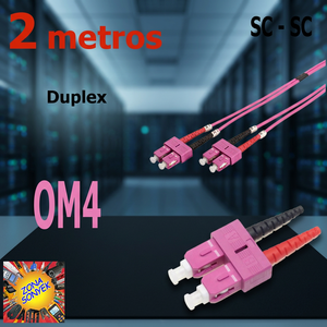 SC-SC OM4 Duplex Glasfaser-Patchkabel 2 Meter - Product Image 3