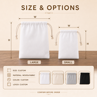 Grand sac à linge en toile de coton avec cordon de serrage, imprimé sur mesure, sac de rangement réutilisable pour vêtements et voyages