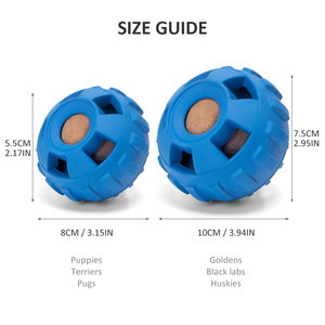 Cao su tự nhiên bền con chó nhai đồ chơi bóng phim hoạt hình con chó Điều trị lỗ Câu Đố thực phẩm quả bóng - Product Image 6