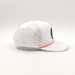 5 Panel Rubber PVC Patch Logo Gorras <strong>Waterproof</strong> Baseball Caps Custom Laser Cut Hole Perforated Performance Sports Golf Rope <strong>Hat</strong> - Product Image 4