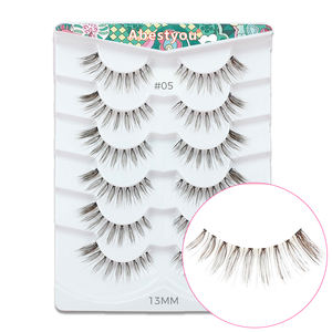 Pestañas Postizas Abestyou Marrón Ojo <span class=keywords><strong>de</strong></span> Gato, Efecto Visón Sintético, Banda Transparente, Aspecto Natural, Hechas a Mano, Resplandor Oscuro, Reutilizables, Maquillaje - Product Image 4