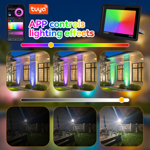 Faretto RGB <span class=keywords><strong>da</strong></span> <span class=keywords><strong>Esterno</strong></span>/Interno Impermeabile IP66 con Controllo Tramite App Tuya/Telecomando 100W/50W, Illuminazione Decorativa per Giardino e Feste AC85V-220V - Product Image 6