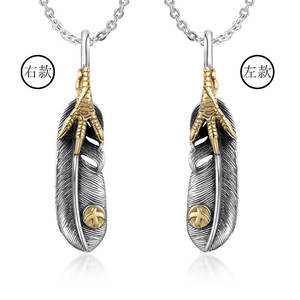 Style <span class=keywords><strong>japonais</strong></span> et coréen antique aigle griffe plume hommes pendentif ethnique couple chandail chaîne accessoires féminins SP558-9 - Product Image 4