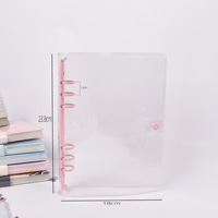 Classeur à 6 anneaux en PVC transparent A5 A6, mini, rechargeable, coloré, pour agenda et planificateur, vente en gros