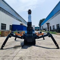 Nacelle télescopique certifiée CE 1-8 tonnes 8m 10m 24m Grue araignée tout-terrain avec moteur et pompe