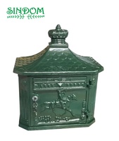 Boîte aux lettres de jardin de style européen vintage, boîte aux lettres d'appartement