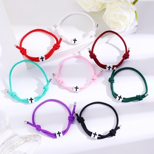 สร้อยข้อมือเชือกถักแบบปรับได้สไตล์ยุโรปอเมริกันแบบใหม่สำหรับคู่รัก - Product Image 2