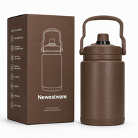 Seau à glace isotherme 2,8 L 4,0 L avec couvercle, bac à boissons en acier inoxydable 304, refroidisseur de fête sous vide à double paroi anti-condensation