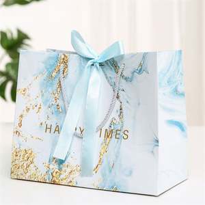 KM Sacs cadeaux de luxe personnalisés en carton artisanal, mini sacs en papier pour fleurs, sacs cadeaux pour bouquets - Product Image 3