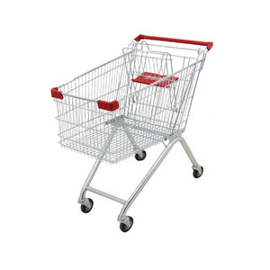 किराने की दुकान इस्पात शॉपिंग गाड़ी 130 लीटर यूरोपीय शैली सुपरमार्केट ट्राली - Product Image 2