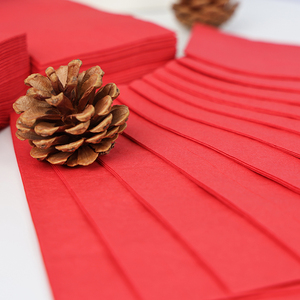 Usine de gros personnalisé double couche soft-pack mouchoirs en papier, restaurant et hôtel rouge serviettes échantillons gratuits fournis - Product Image 1