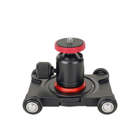 Slider de cámara con cabezal esférico y abrazadera para teléfono, Dolly de mesa de 4 ruedas, Skater manual con rotación de 360° °   Panorama