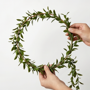 Artificial Hanging Willow Leaf Creeper Plant Long Green Vine for Home Balcony <b>Wall</b> Garden Indoor Outdoor Decoration - Product Image 3